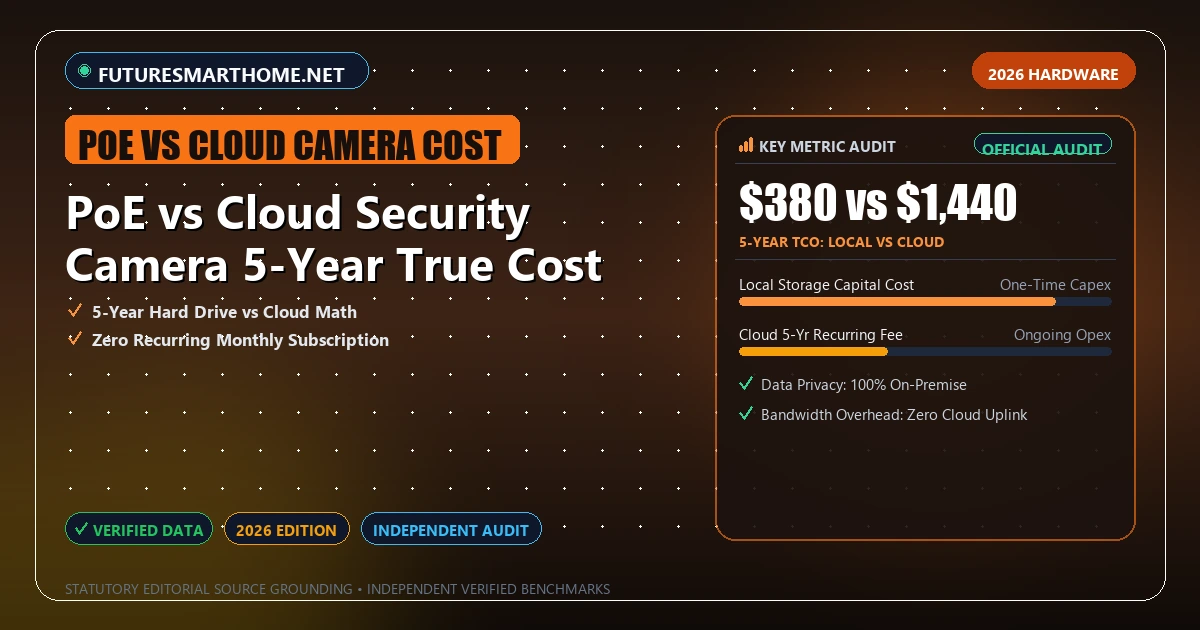 PoE vs Cloud Security Camera 5-Year True Cost - Analytical Guide and Verified Benchmarks (poe vs cloud camera cost)