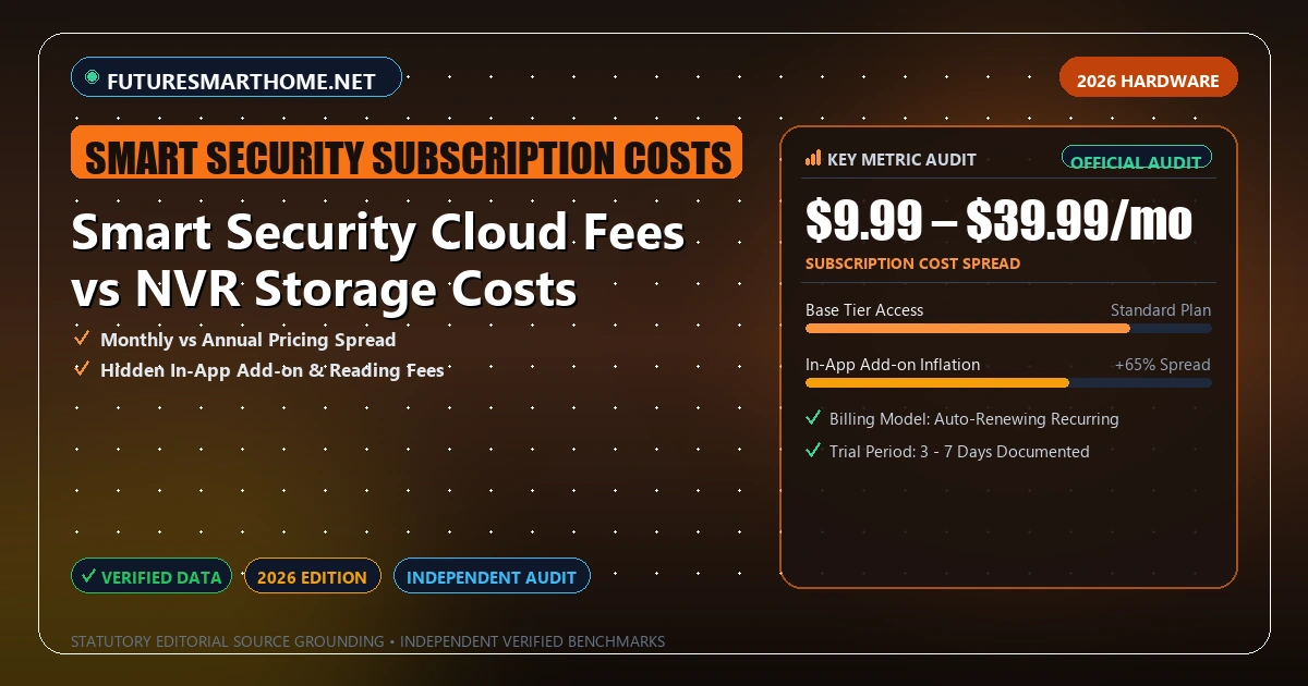 Smart Security Cloud Fees vs NVR Storage Costs - Analytical Guide and Verified Benchmarks (smart security subscription costs)